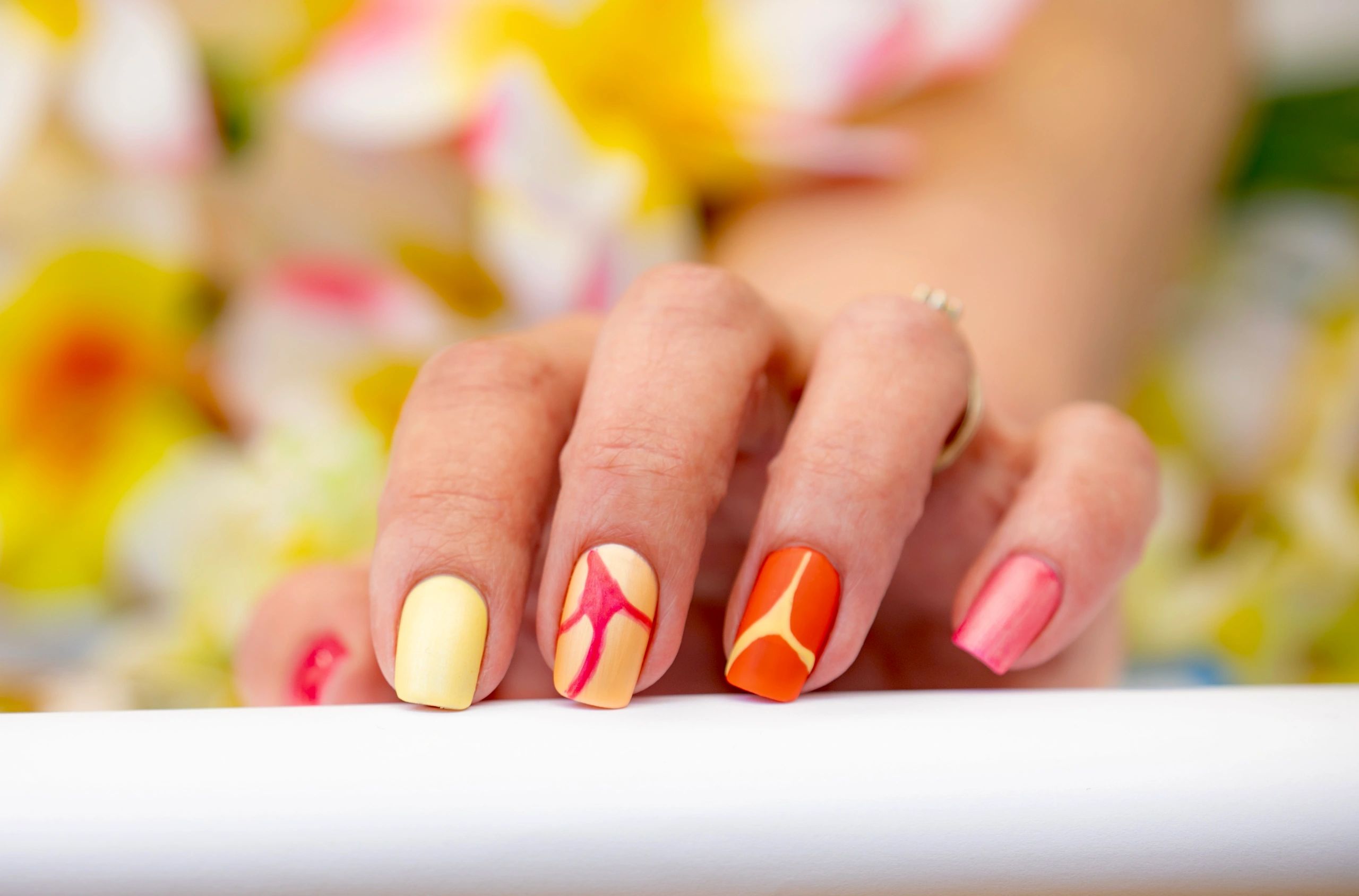 Close-up nail art and gel manicure service